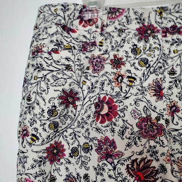 Loft Women's Ankle Pants Size 14 Floral The Riviera Pant - Picture 5 of 11